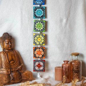 suspension couleur chakras mandala