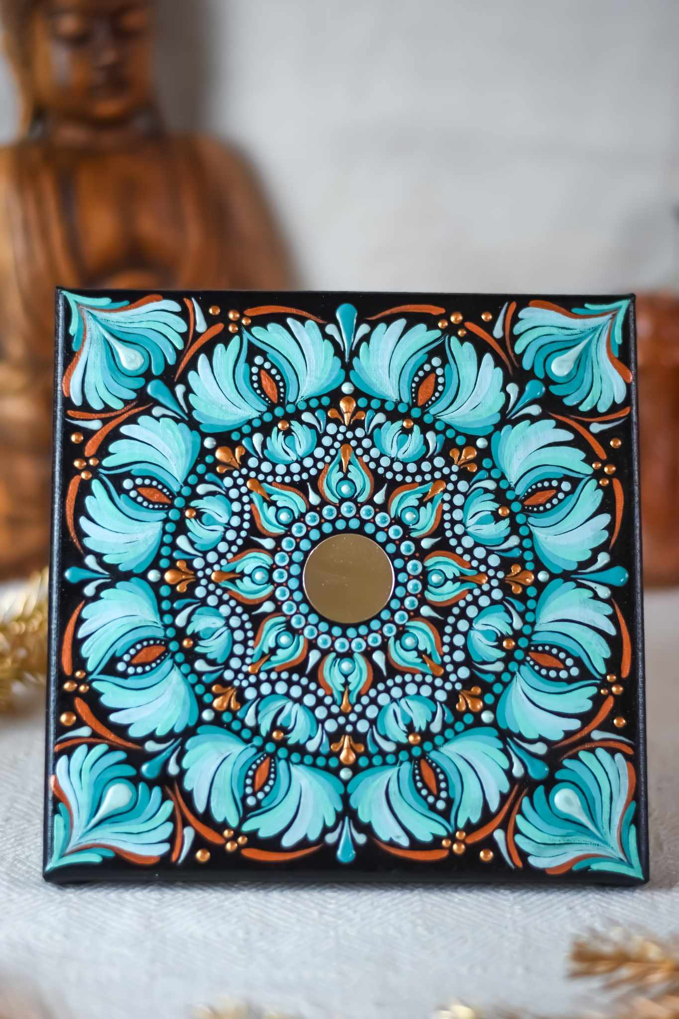 toile bleu mandala