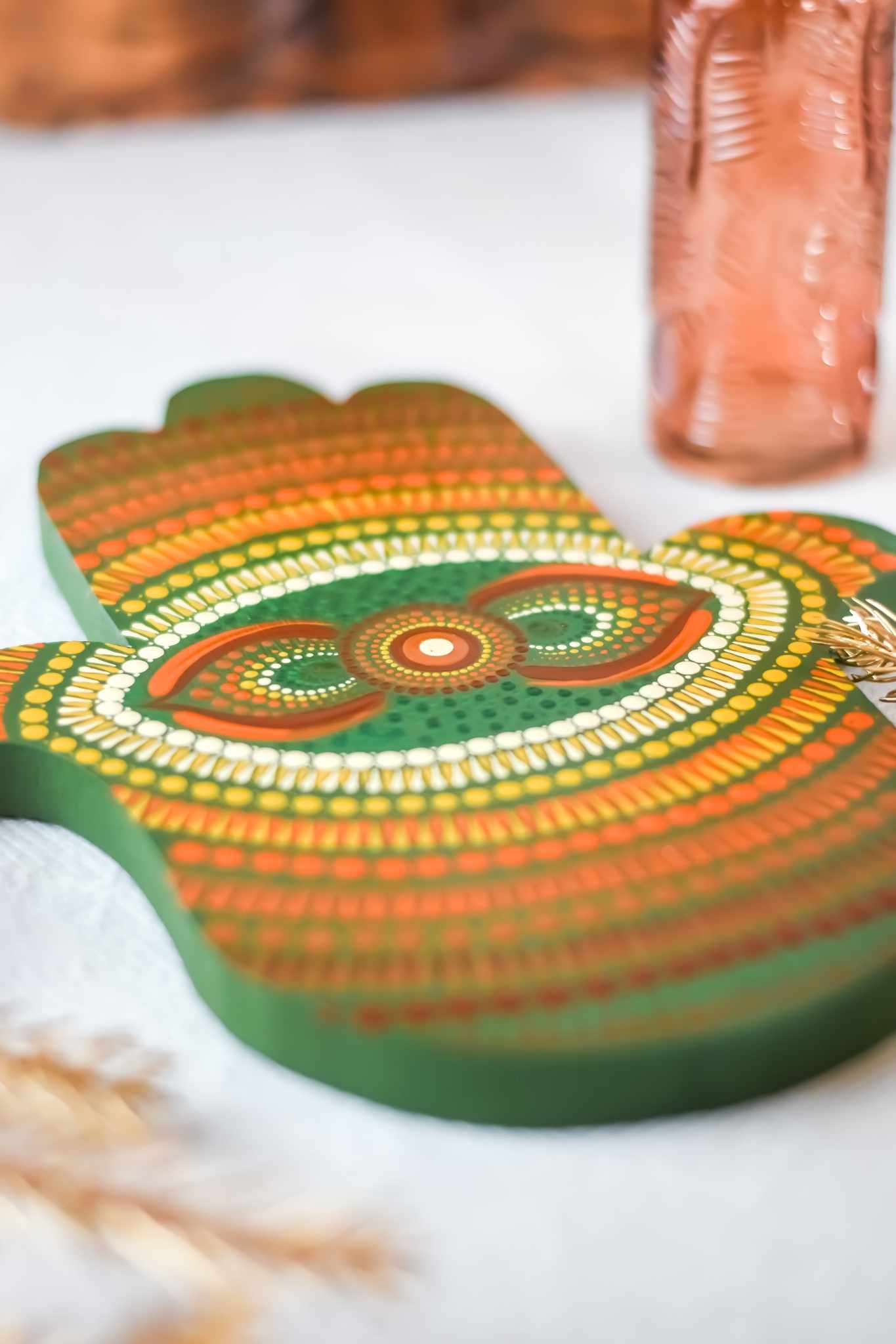 Hamsa bois et peint