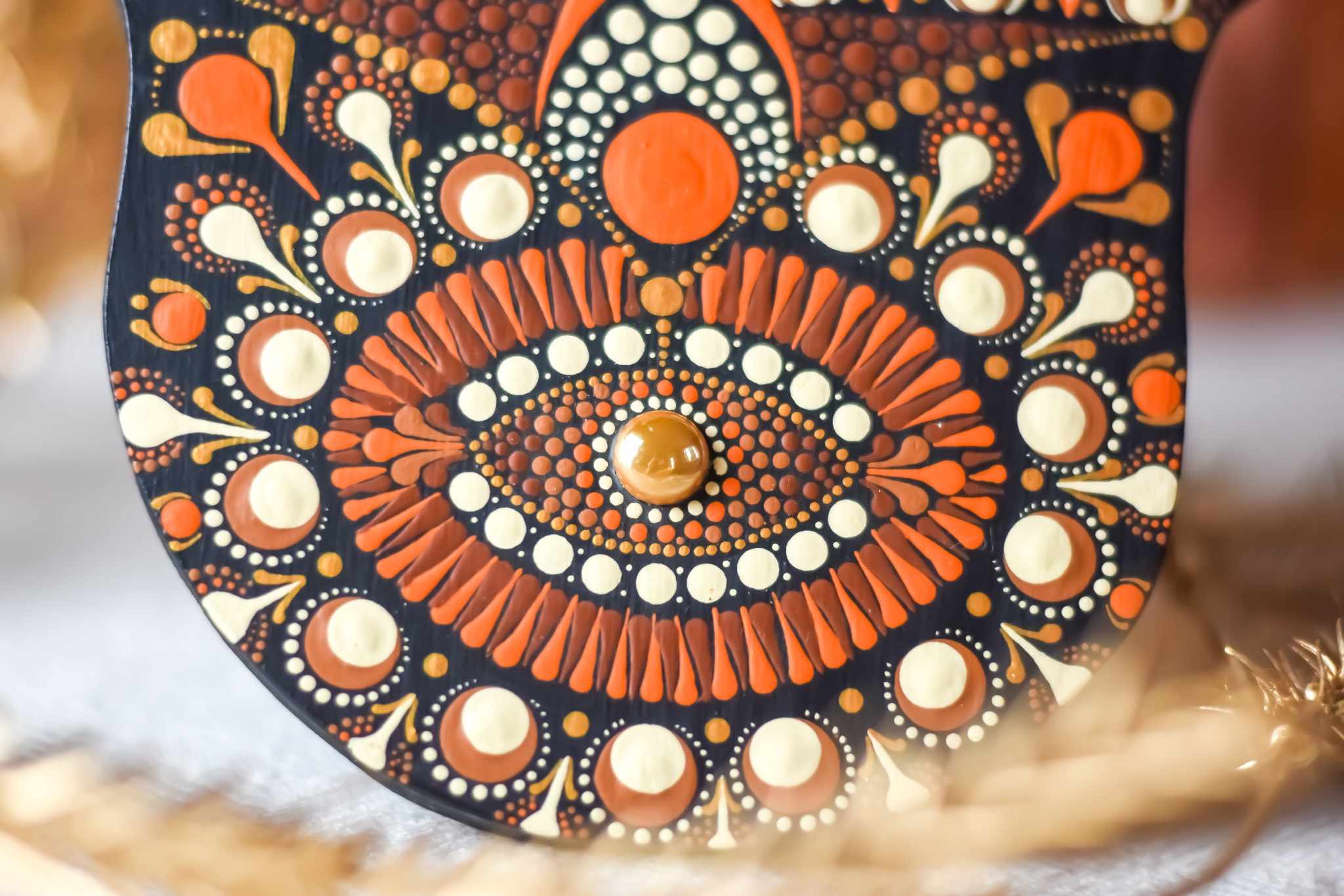 Hamsa bois et peint
