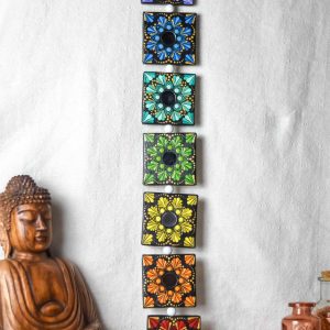 suspension couleurs chakras mandala