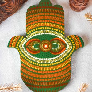 Hamsa bois et peint