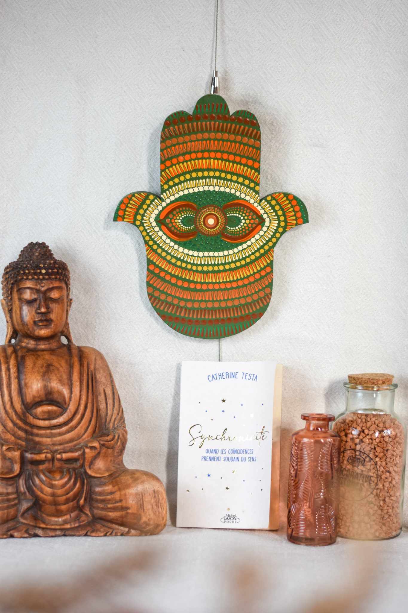 Hamsa bois et peint